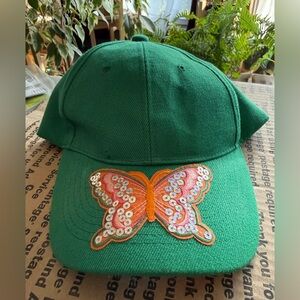 Green Butterfly ball cap